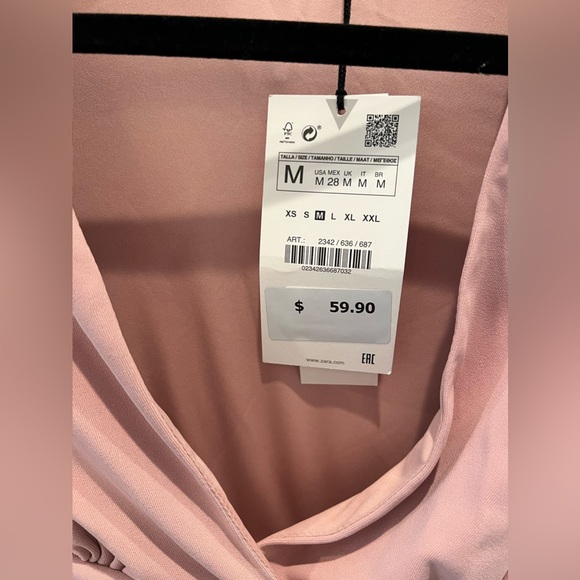Zara Dresses Nwt Zara Blush Pink Dress Poshmark